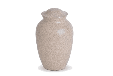 Decorative Metal Urn – Tan